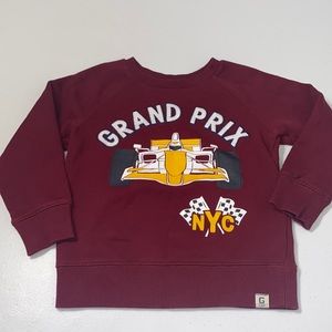 Gap Toddler Boy Long Sleeve Race Car Winter Sweatshirt Size 4t